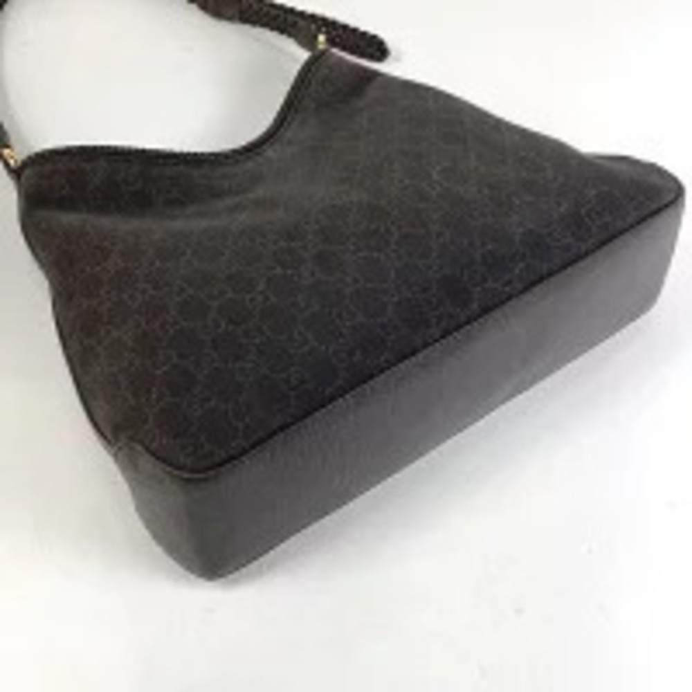 Gucci canvas brown tassel bag shoulder woven GG Hobo Brown
